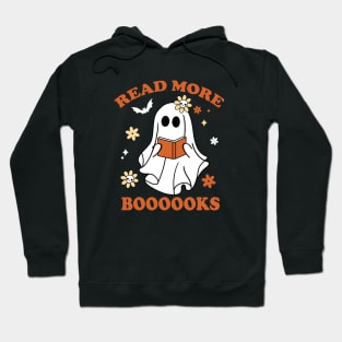 Cute Booooks Ghost Reading Books Funny Teacher Halloween Hoodie